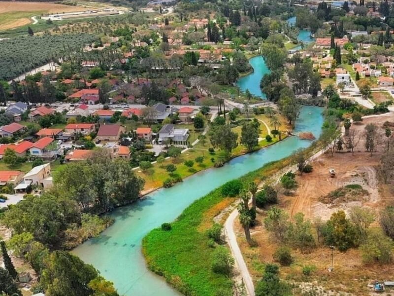 Il fiume Giordano dall'alto